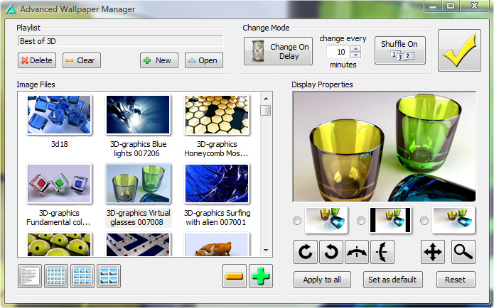 Click to view Advanced Wallpaper Manager 1.07 screenshot